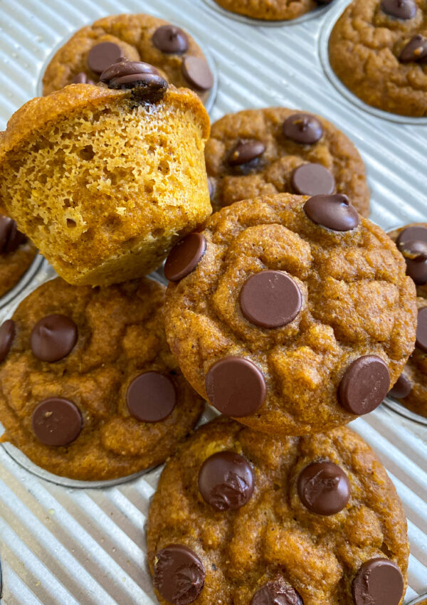 Pumpkin muffins are a fall staple and this recipe is made with sourdough discard, making them super light and fluffy!