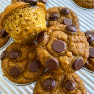 Pumpkin muffins are a fall staple and this recipe is made with sourdough discard, making them super light and fluffy!