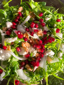 This Winter Salad is full of flavors such as goat cheese and pomegranate to combine for a delicious meal or side salad! It can be easily customized with the ingredients you have on hand and based on your liking.