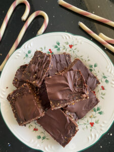 These Peppermint Protein Brownies are an easy, no-bake dessert or snack that is made with nourishing ingredients! They only take a couple of minutes to put together and a few key ingredients. 