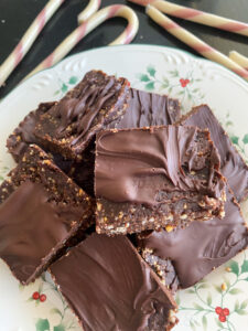 No-Bake Peppermint Protein Brownies