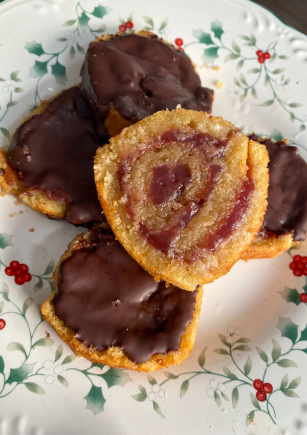 Italian “tri-color” Almond Swirl Cookies