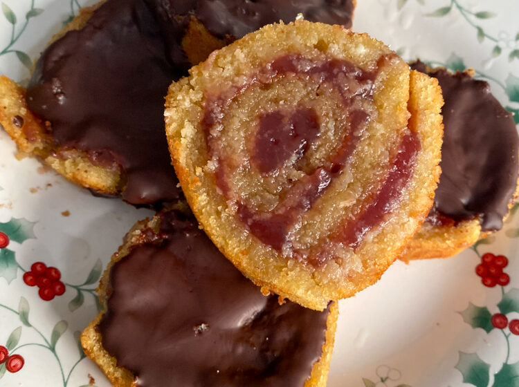 Italian “tri-color” Almond Swirl Cookies