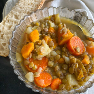 This Hearty Lentil Soup recipe is packed with nutrient dense ingredients and is full of warm and comforting flavors making it a delicious meal for any night of the week. This recipe requires a few staple ingredients, which you may already have, and minimal prep work.