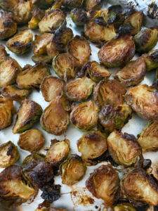 These crispy Brussel Sprouts are made with a homemade glaze featuring medjool dates, dijon mustard, and olive oil. They are both soft and crunchy on the inside with a crispy outer edge. 