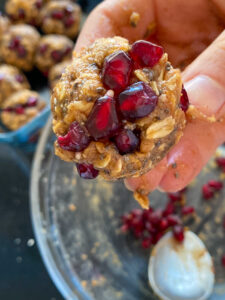 These Pomegranate Energy Balls are full of protein, nutrient-dense ingredients, and are bursting with sweet flavors. This is a super easy, no-bake, meal prep recipe to add to your lineup!