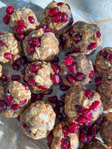 These Pomegranate Energy Balls are full of protein, nutrient-dense ingredients, and are bursting with sweet flavors. This is a super easy, no-bake, meal prep recipe to add to your lineup!