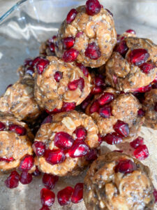 These Pomegranate Energy Balls are full of protein, nutrient-dense ingredients, and are bursting with sweet flavors. This is a super easy, no-bake, meal prep recipe to add to your lineup!