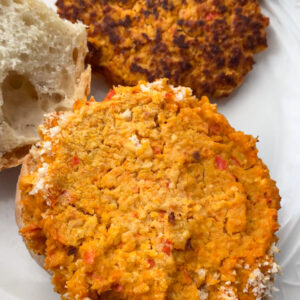 Chickpea Veggie Burgers are a great way to use up so many veggies in your fridge and make a delicious dinner that is packed with nutrients. This recipe features 5 different vegetables plus chickpeas; they are vegetarian and can be made vegan!