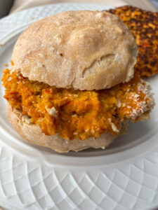 Chickpea Veggie Burgers are a great way to use up so many veggies in your fridge and make a delicious dinner that is packed with nutrients. This recipe features 5 different vegetables plus chickpeas; they are vegetarian and can be made vegan!