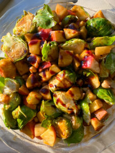 This Balsamic Roasted Brussel & Apple Sprout Hash is full of flavor and natural sweetness to create a delicious side or main dish. It’s completely plant based and only requires 5 ingredients!