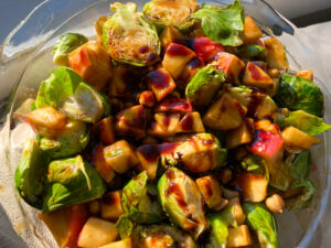 This Balsamic Roasted Brussel & Apple Sprout Hash is full of flavor and natural sweetness to create a delicious side or main dish. It’s completely plant based and only requires 5 ingredients!