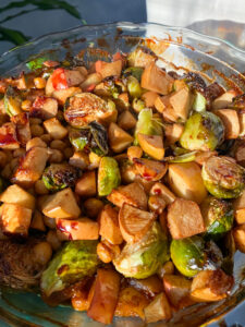 This Balsamic Roasted Brussel & Apple Sprout Hash is full of flavor and natural sweetness to create a delicious side or main dish. It’s completely plant based and only requires 5 ingredients!